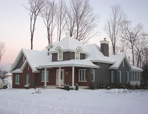 Trois-Rivières construction maison neuve bungalow unifamiliale haut de gamme hiver 